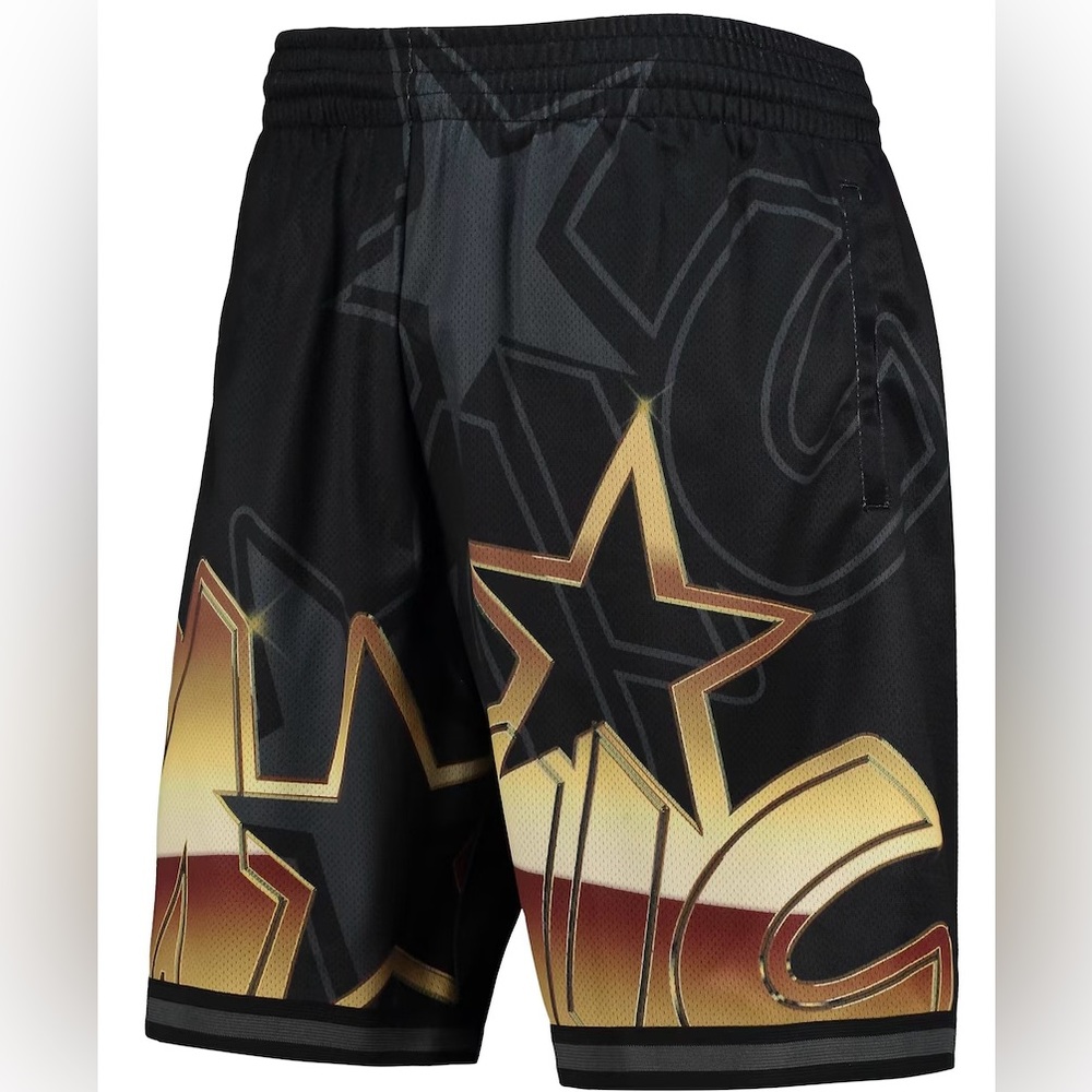 NWT - Mitchell & Ness Men’s Orlando Magic Black & Gold Shorts, Size - L